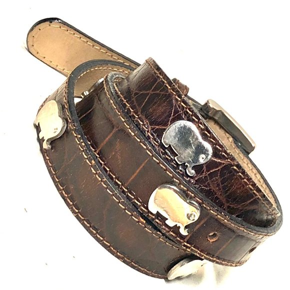 Furla Elephant Alligator Embossed Belt - Picture 3 of 8